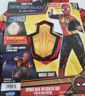 Marvel Spider-man Homecoming Muscle Chest REFLECTIVE Costume(Medium 8-10) - Image 1 of 4