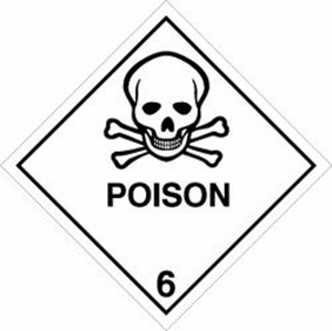 poison 6 safety warning toxic dangerous hazard sign ha045