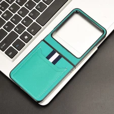 For Infinix Zero Flip, Luxury Shockproof Retro Leather Card Slot Case Cover