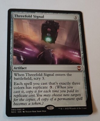 MtG Threefold Signal (NCC-093) Mythic Rare English MINT