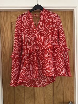 asos red blouse