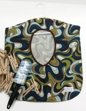 Clothespin Bag Retro Paisley Print Grandma's Vintage Style Laundry Clothes Peg