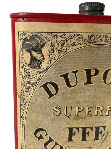 Ancienne étiquette papier poudre à canon FFF super fine Dupont 1924, EXCELLENT §50 - Photo 7/11
