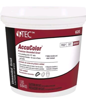 TEC AccuColor Premium Unsanded Grout 620 - Pearl 620988 -1 lb Highly Durable 