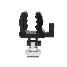 NICEYRIG Microphone Clamp Night Shooting Flashlight Holder with Cold Shoe Mount
