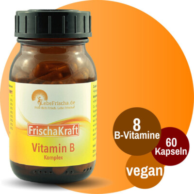 LebeFrischa Vitamin B Komplex mit Biotin Folsäure B1 B2 B3 B5 B6 B12 B Vitamine