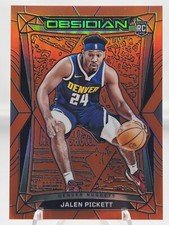 Jalen Pickett 2023-24 Panini Obsidian Orange Flood Electric Etch RC #62/99