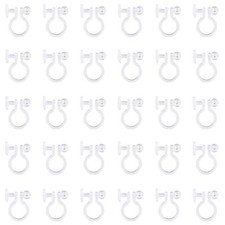 200PCS Platic Earring Components Clear Clip-on Earring Converter Clip-on Earr...
