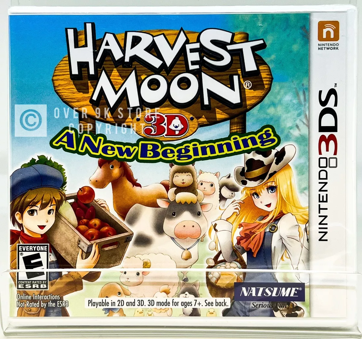 Nintendo 3DS; Harvest Moon 3D: A New Beginning, w/Man, Animal Crossing New  Leaf