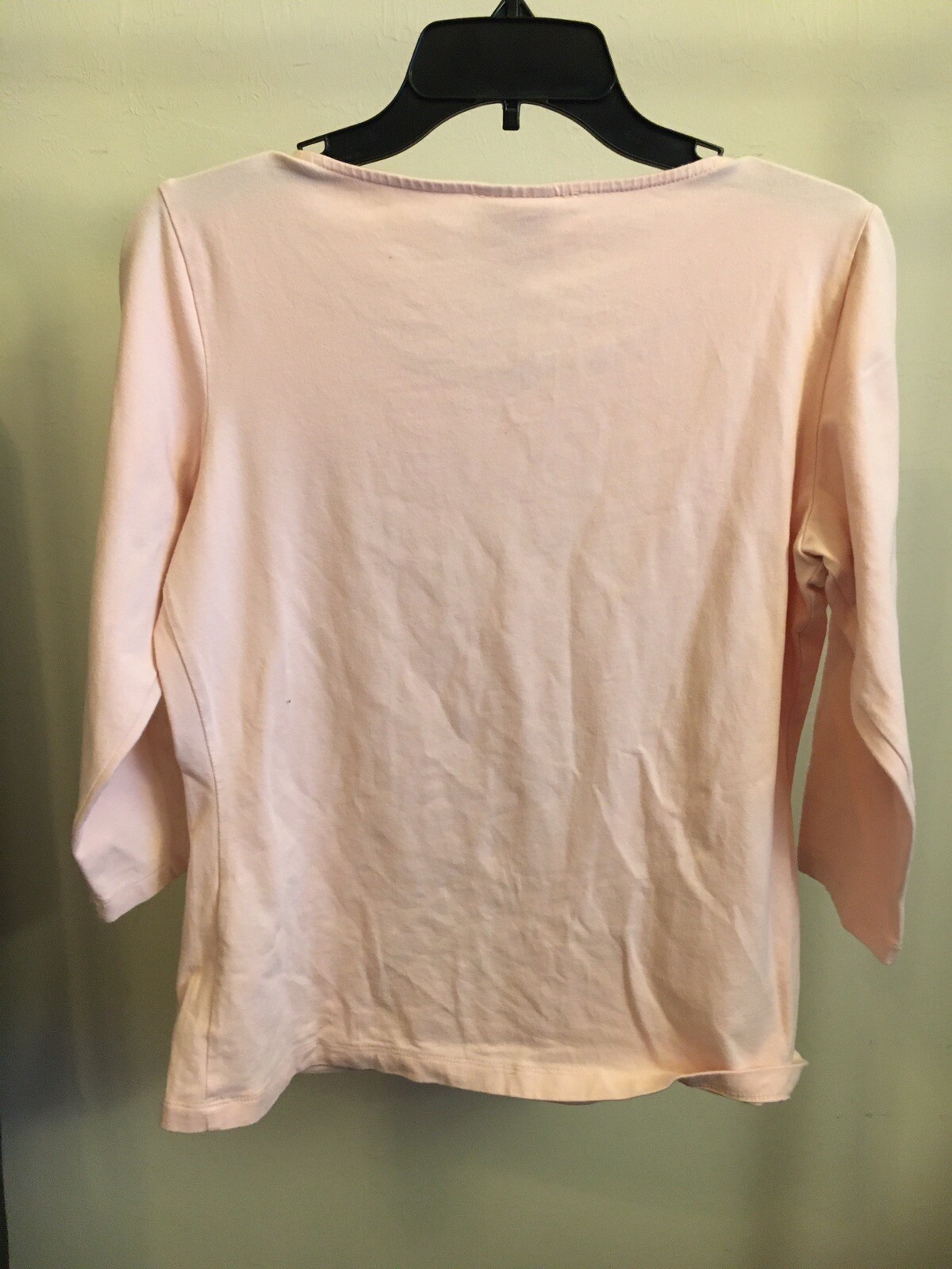 Woman's S Petite Ruby Rd Solid Pink Long Sleeve P… - image 10