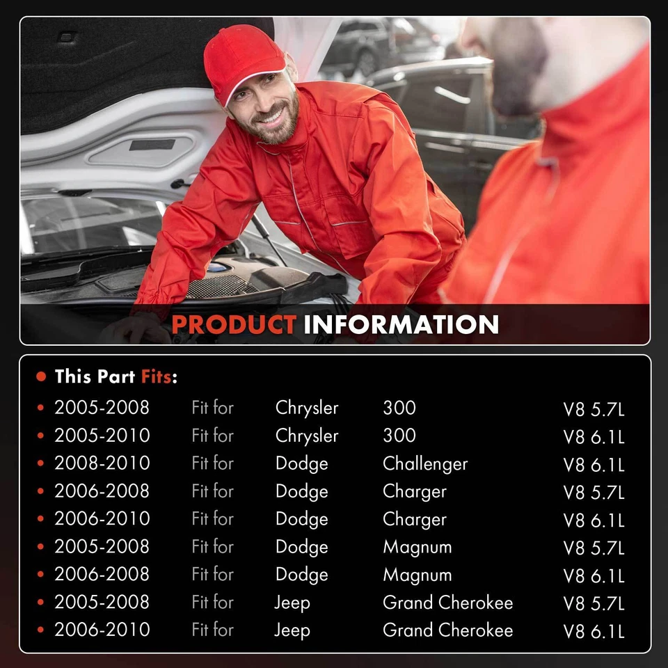 AC Compressor with Clutch for Jeep Grand Cherokee Chrysler 300 Dodge Challenger - Изображение 2 из 4