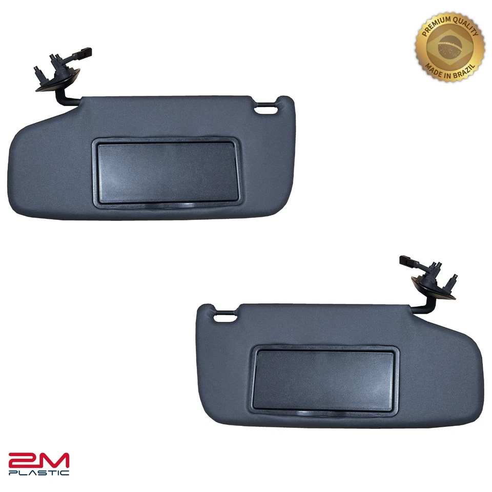 Sun Visor For Chevy Blazer S10 1995-2005 Set Pair OE Quality Black With Light - Image 2 of 4