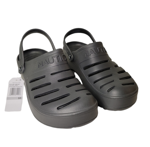 Nautica Men Grey Crocs Slipper Sandals 