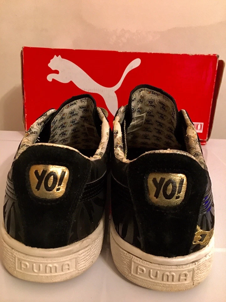 PUMA CLYDE Yo Mtv Raps Big Daddy Kane Sneaker Men US 11.5 Vintage RARE Gold Lace - Image 3 of 4