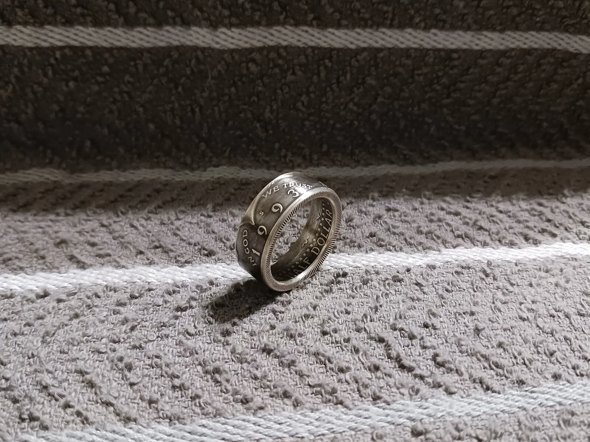 1993 90 Silver Half Dollars size 10 coin ring handmade eBay
