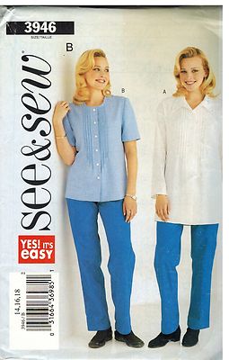 3946 UNCUT Butterick SEWING Pattern Misses Top Skirt Pants See & Sew Easy OOP FF