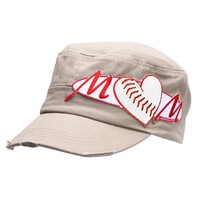 Women's Sports Mom Hat With Baseball Stitching - Distressed Baseball Style Cap on sale Women's Sports Mom Hat With Baseball Stitching - Distressed Baseball Style Cap on sale