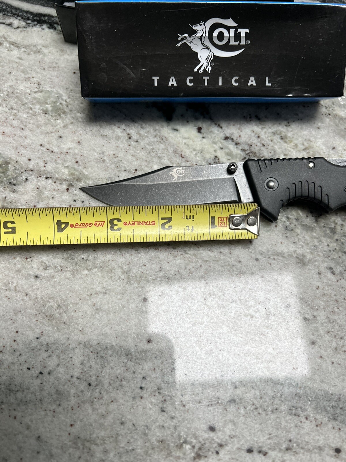 Colt Tactical Lockback Knife CT638 5 1/8" closed. 3 1/2" black stonewash finish eBay