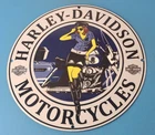 Vintage Harley Davidson Motorcycles Sign - Police Biker Gas Girl Porcelain Sign