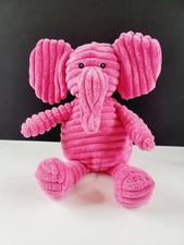 Babies R Us Pink Corduroy Style Elephant 12 Plush Lovey Embroidered Eyes