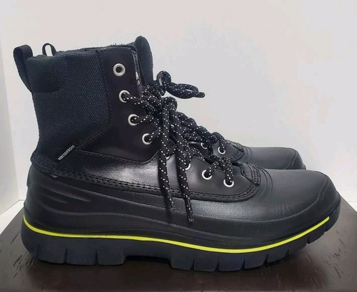 Sperry Men's Cannon Winter Waterproof Boots Leather Black STS24396 Size 9.5 NEW - Picture 2 of 11