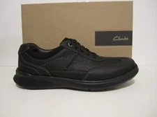 CLARKS MEN'S COTRELL COMFORT LIGHT WEIGHT BLACK LEATHER 