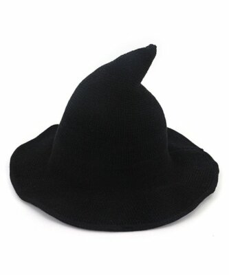 Black Floppy Witch Hat One Size
