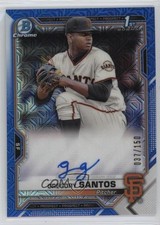 2021 Bowman Chrome Prospect HTA Choice Refractor 37/150 Gregory Santos Auto 01nw