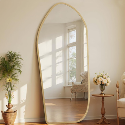 Oversized  Full Length Mirror with Solid Wood Frame, 74'' x 32