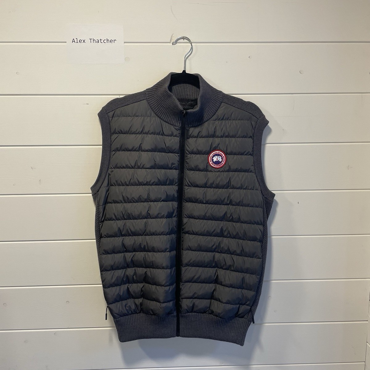 Iron Grey Men's Canada Goose Hybridge Knit Bodywarmer Gilet Vest L