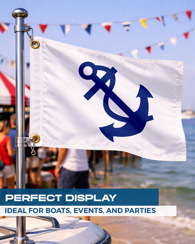 AGAS 12x18in Yacht Club Officers Flag– 200D Nylon - Multi Size Variation - Picture 69 of 128