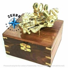 ZEHRA Vintage German Sextant Heavy Nautical Collectible Wooden Box Anniversary
