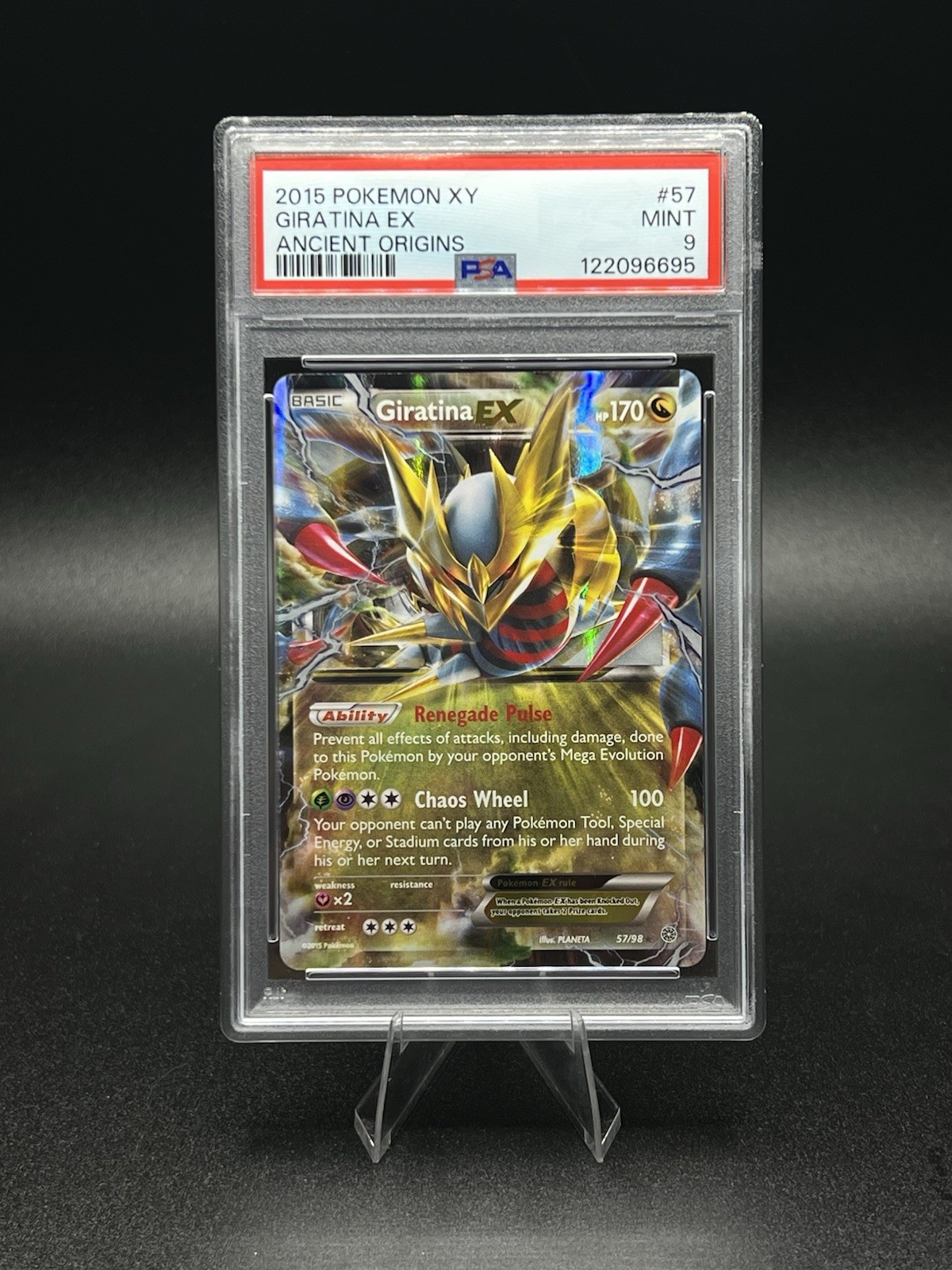 GIRATINA EX #57 2015 POKEMON XY ANCIENT ORIGINS  PSA 9 MINT
