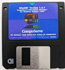 1994 CompuServe For Windows Floppy Disk, WinCIM Version 1.3.1 Vintage