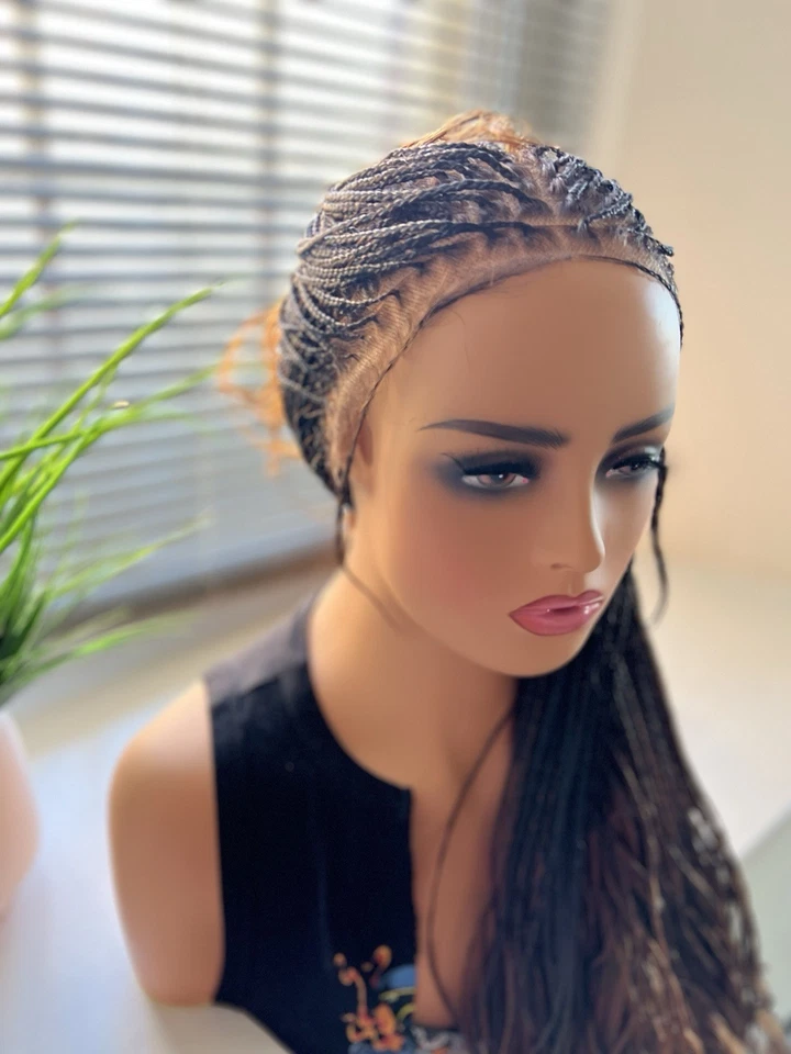 Peluca trenzada lista para enviar al día siguiente, rizos franceses Foto 4 de 4