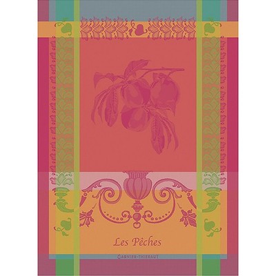 GARNIER-THIEBAUT Geschirrtuch LES PECHES ROSE 56 x 77 cm 100% Baumwolle