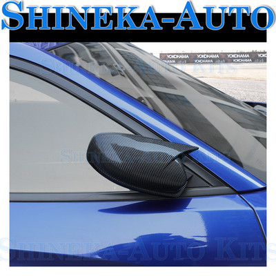 FOR 11-23 DODGE CHARGER SIDE VIEW MIRROR COVER TRIM DECOR CAPS KIT CARBON FIBER