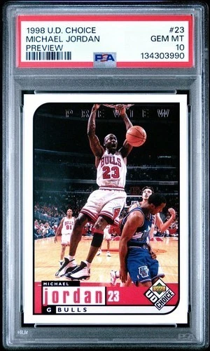 Upper Deck Michael Jordan 10 Grade Basketball Sports Trading Cards