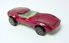 1960s MATTEL HOT WHEELS REDLINE TORERO METALLIC ROSE w WHITE INTERIOR US GILFORD