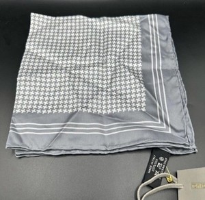 Tom Ford Grey Silk Pocket Square