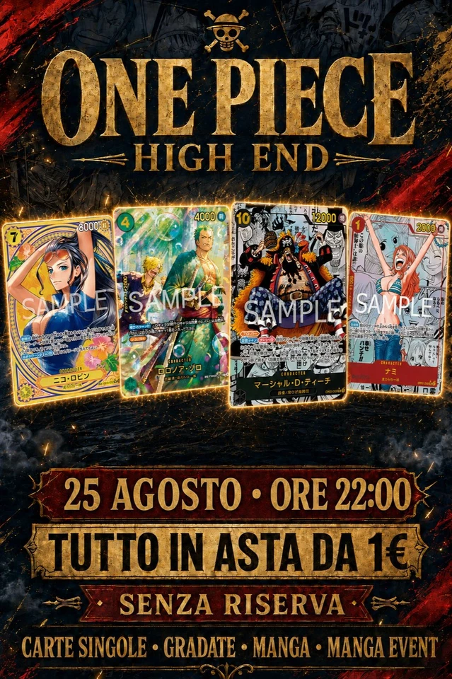 [HIGH END] ONE PIECE - MANGA & 100+ CARTE RAW E GRADATE - PARTENZA 1€