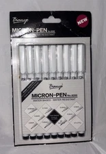 Bianyo Archival Ink Micron Pens, fineliner, graphic, Waterproof pens set of 9