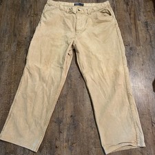 Polo Ralph Lauren Jeans Company men Khaki Cargo Carpenter 40x32 workwear stain