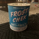 Vintage FROST CHEK Anti Freeze Motor Oil Qt Gas Station Tin Can Piggy Bank