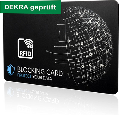 DEKRA Geprüfte RFID Blocker Karte I Neuste E-Field Störsender-Technologie - Zum