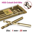 HSS Cobalt Jobber Drill Bits M35 5% Cobalt 135° Split Point For Stainless 1-10pc
