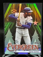 Ernie Banks Evergreen E-16 FOIL 2025 Topps Holiday HOLO Chicago Cubs DIe-Cut SP