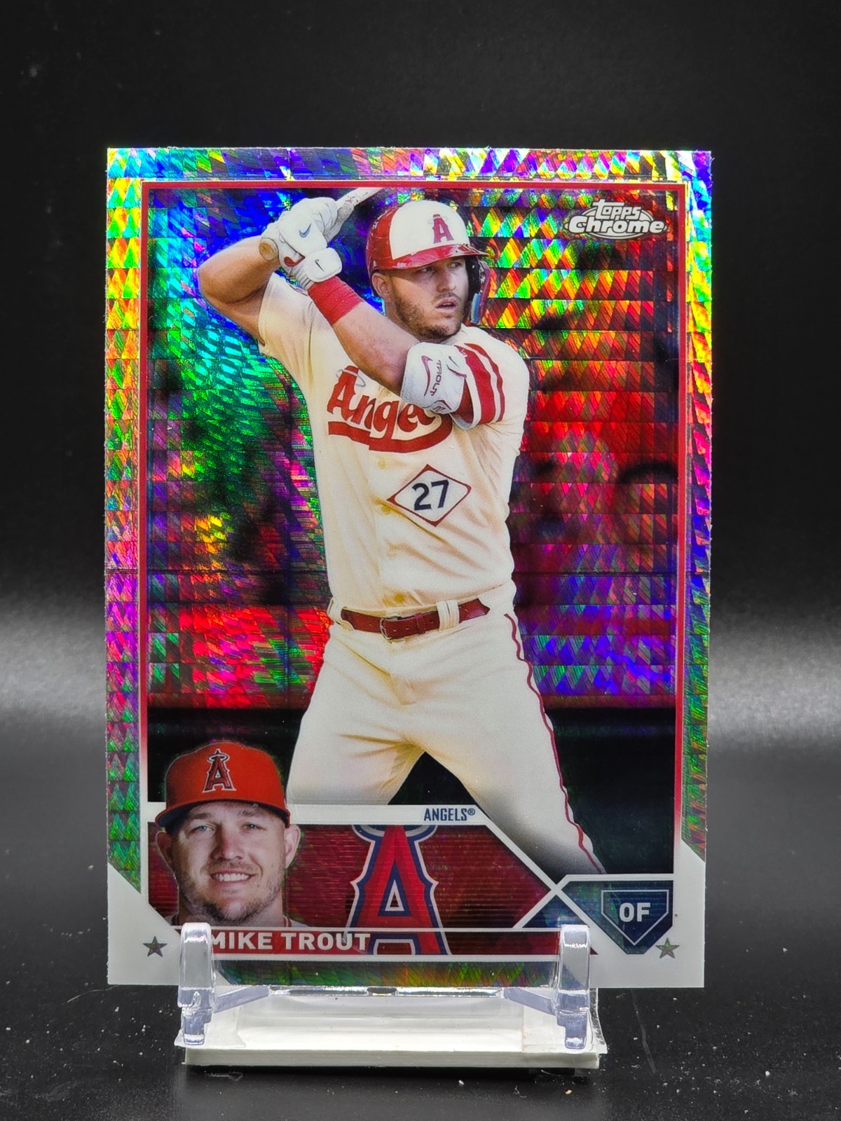2023 Topps Chrome - Mike Trout #27 Prism Refractor