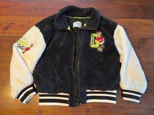 Grinch x Justice Deep Pile Fleece Varsity Jacket Youth Girls Sz S 7-8 Clean HTF