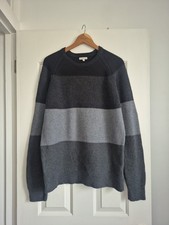 CALVIN KLEIN JEANS MENS RIBBED CHUNKY KNIT COTTON BLEND JUMPER SIZE L